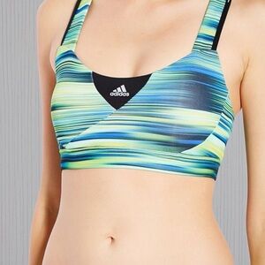 NEW, Adidas, Running Sports Bra, ClimaCool Formotion,  XS, Blue, Green, Yellow